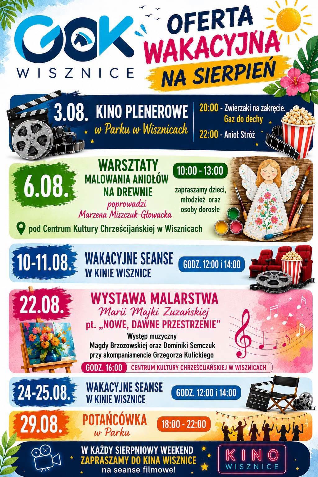 Sierpień z GOK Wisznice – miesiąc pełen atrakcji!