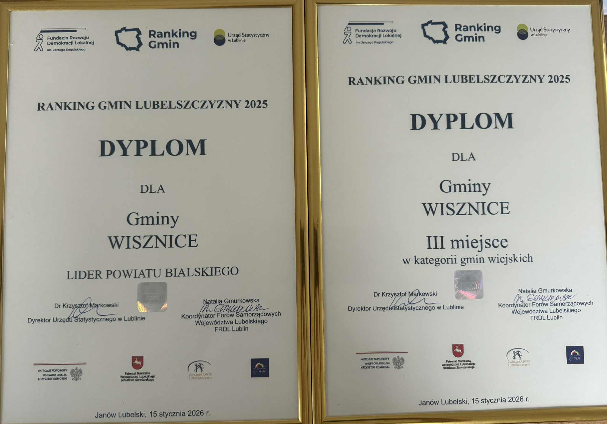 Gmina Wisznice w czołówce Rankingu Gmin Lubelszczyzny 2025