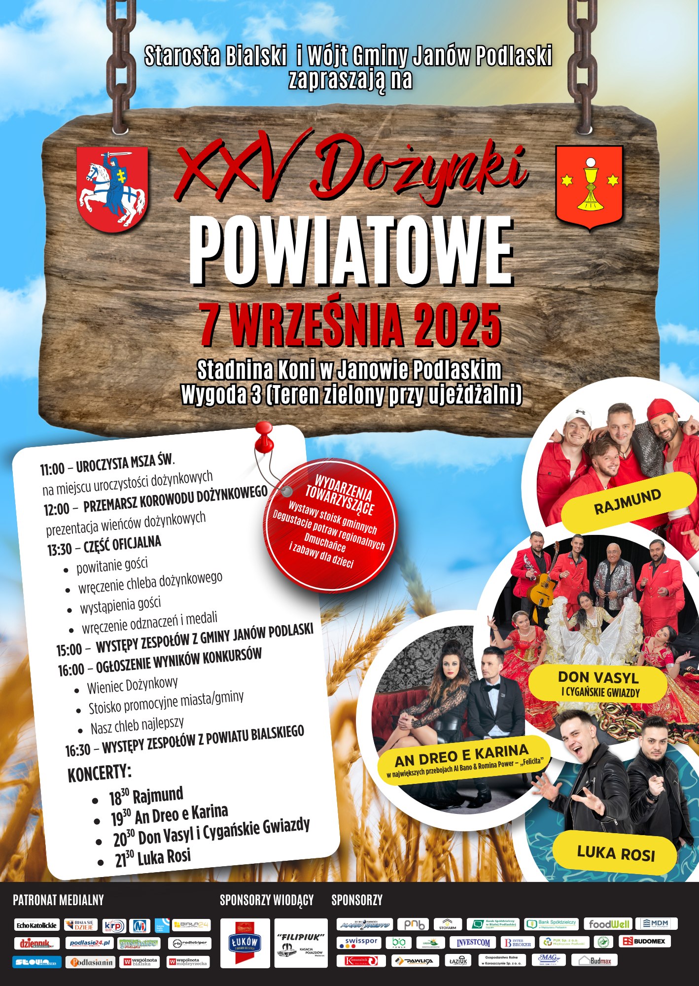 XXV Dożynki Powiatowe w Janowie Podlaskim – wielkie święto plonów już 7 września!