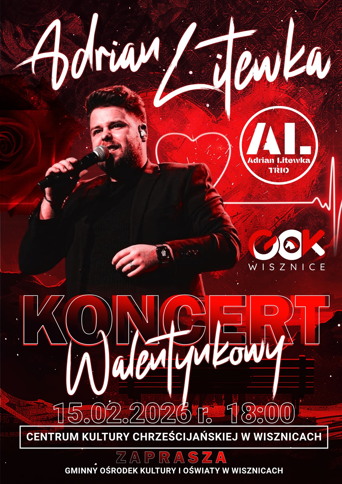 Miłość ma swój dźwięk – walentynkowy koncert Adriana Litewki w Centrum Kultury Chrześcijańskiej