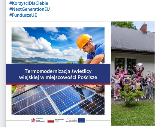 Termomodernizacja infrastruktury kultury na terenie gminy Wisznice