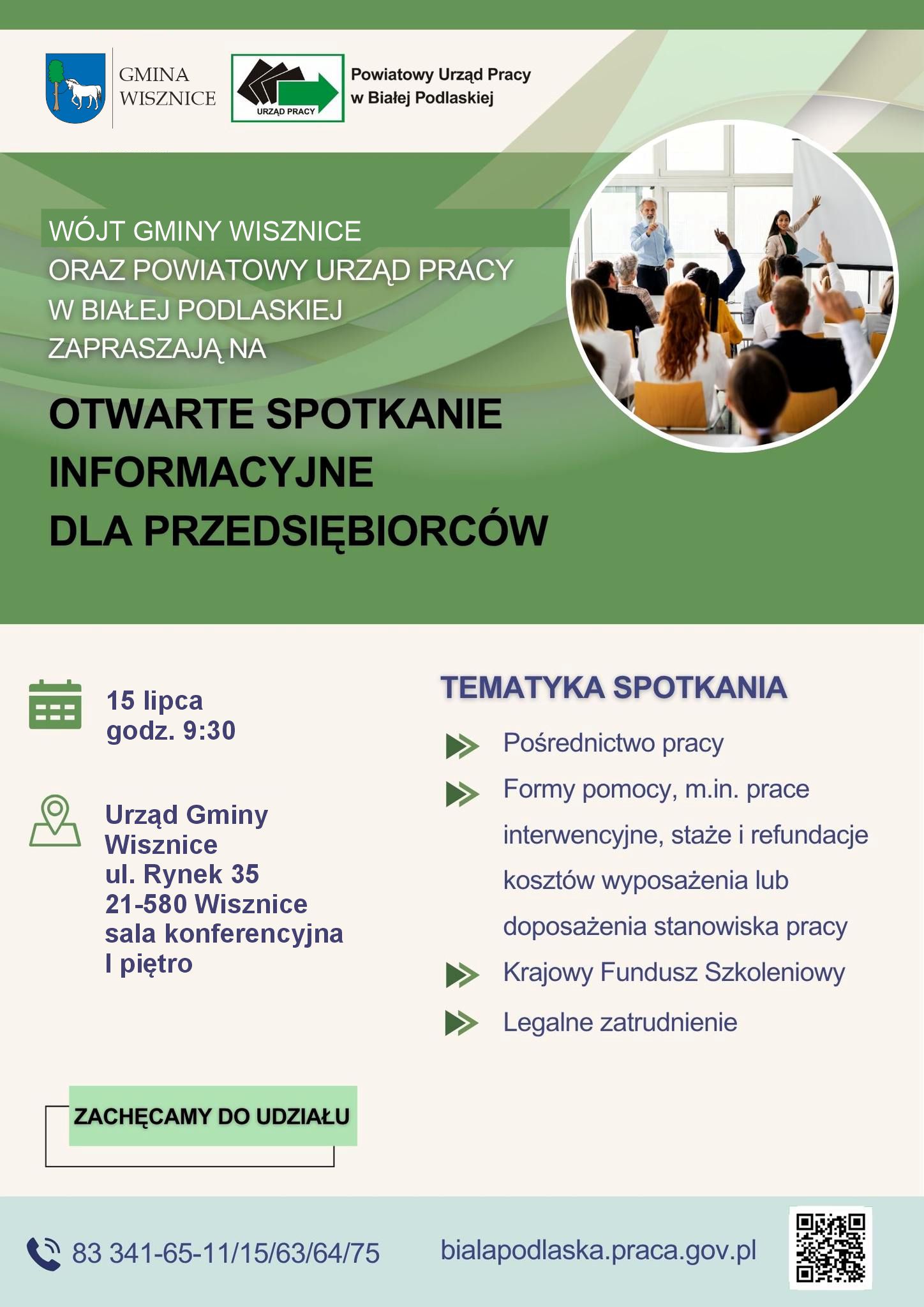 Zaproszenie na otwarte spotkanie informacyjne dla przedsiębiorców 