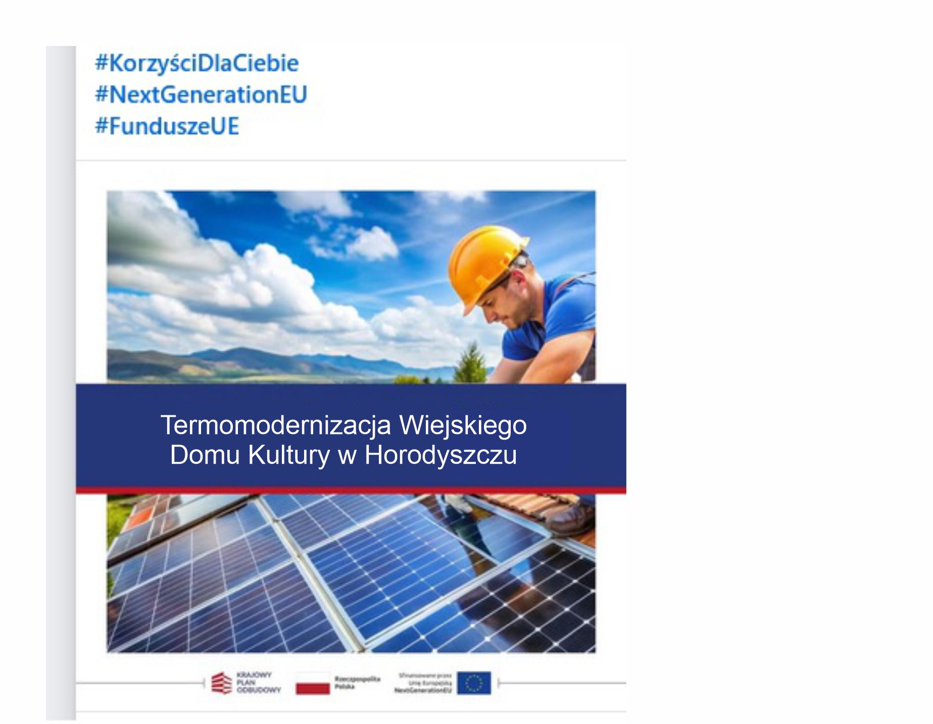 Termomodernizacja infrastruktury kultury na terenie gminy Wisznice